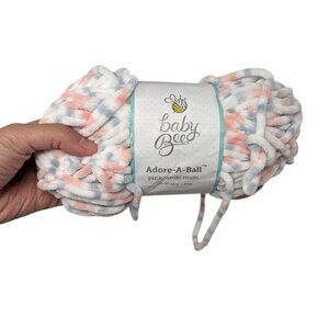 Baby Bee Adore A Ball Girl Pink White Multi #992 Yarn Skein 3.5 oz 100 g 92 yds